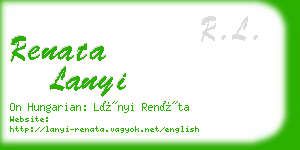 renata lanyi business card